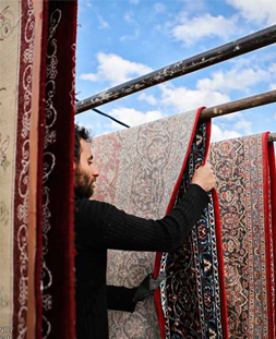 خشک کردن قالی در قالیشویی جردن