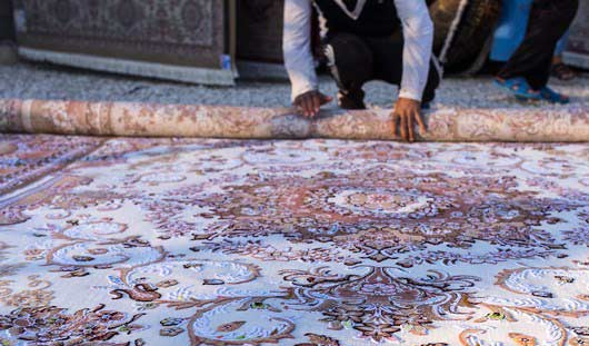 روش اصولی لول کردن قالی در قالیشویی جردن