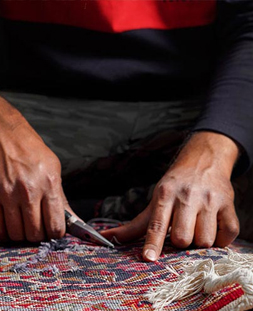 رفو گری قالی در قالیشویی جردن